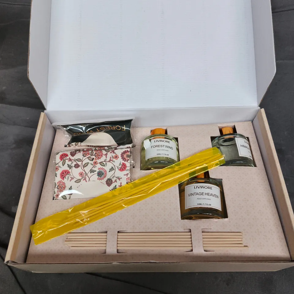 LIVMORE AURASCENTS REED DIFFUSER SET