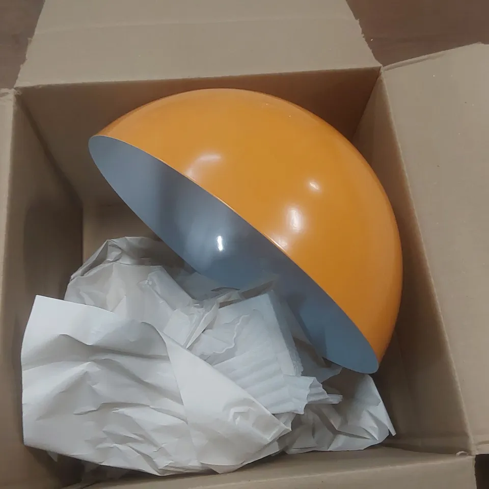 BOXED 36CM METAL BOWL SHADE COLOUR: ORANGE