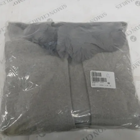 FRANK USHER FUR TRIM CAPE DOVE GREY ONE SIZE