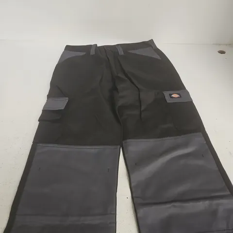 DICKIES EVERYDAY CVC TROUSERS - BLACK/GREY, UK 32R