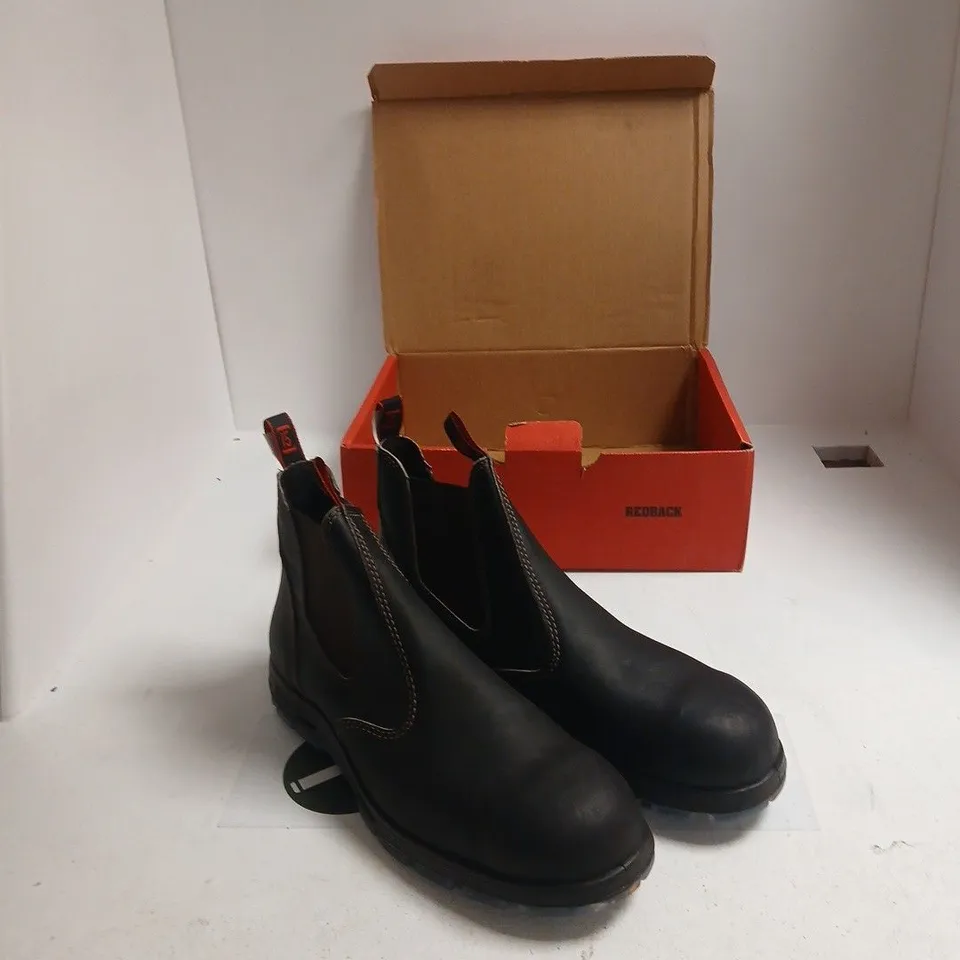 BOBCAT BLACK LEATHER SAFETY BOOTS – CHELSEA STYLE, MEN'S UK 15