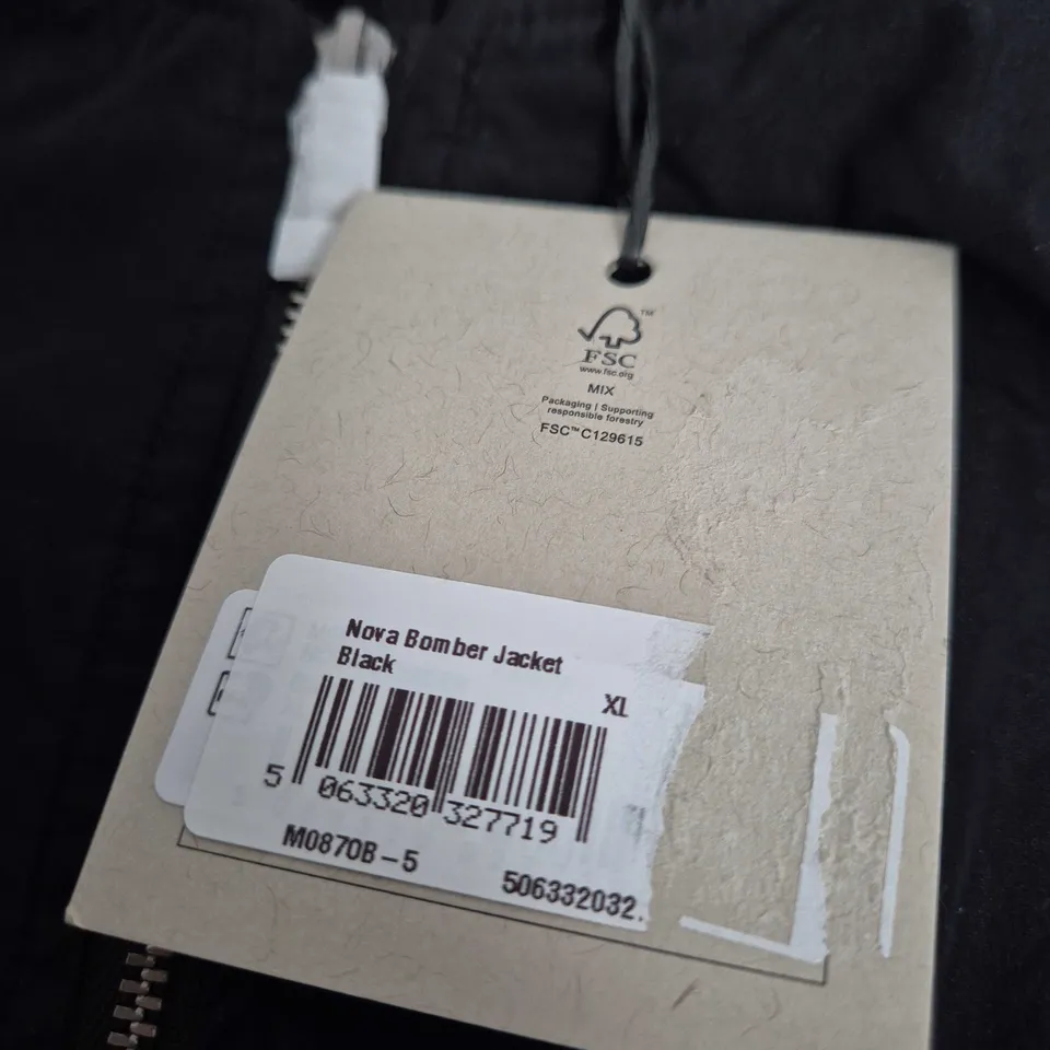ALL SAINTS NOVA BOMBER JACKET, BLACK, XL
