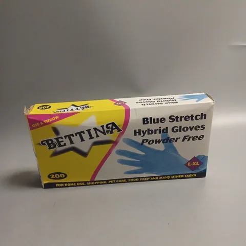 B414 BETTINA 200PC BLUE STRETCH HYBRID GLOVES