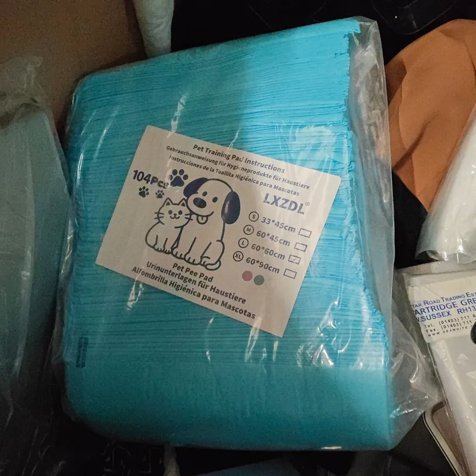 PALLET OF ASSORTED HOUSEHOLD AND CLOTHING ITEMS TO INCLUDE AVENGERS KIDS WATCH, CEREAL CONTAINERS, NOTEPADS, MATTRESS PROTECTOR AND SPORTS TRAINERS