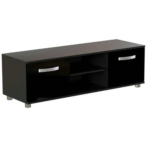 BOXED COSMO 2 DOOR TV UNIT 120CM - BLACK
