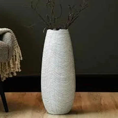 BOXED BAJRUSH HANDMADE POLYRESIN VASE FOR LIVING ROOM DECOR (1 BOX)