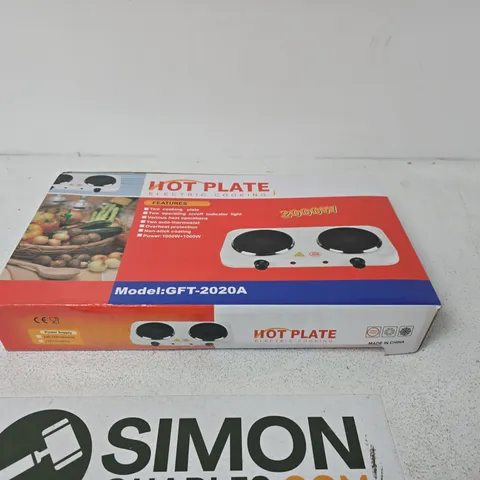 HOT PLATE ELECTRIC COOKING β DOUBLE BURNER, MODEL GFT-2020A
