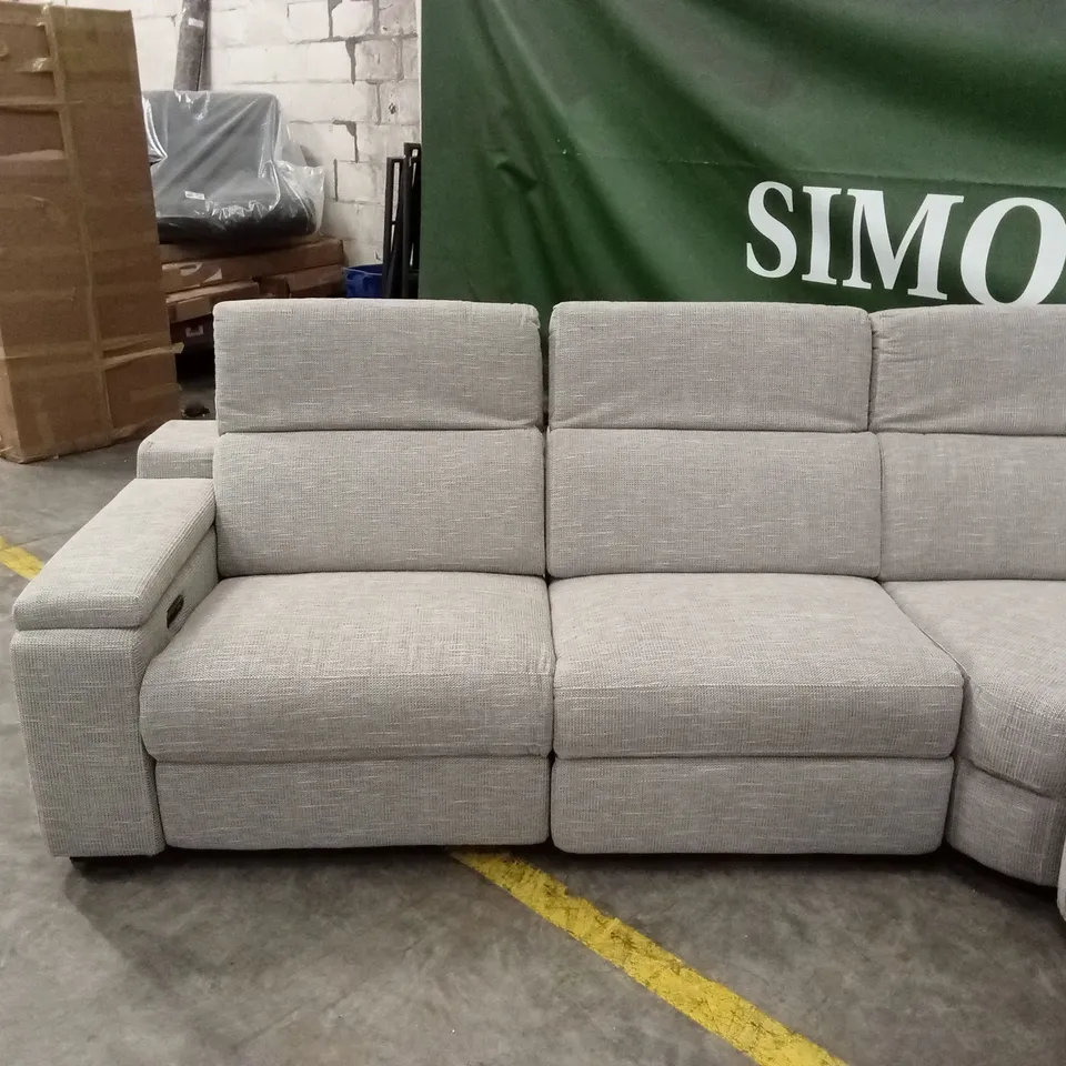 DETROIT FABRIC RIGHT HAND POWER RECLINER CORNER GROUP SOFA WITH CHARGING PORTS AND STORAGE RRP £1999