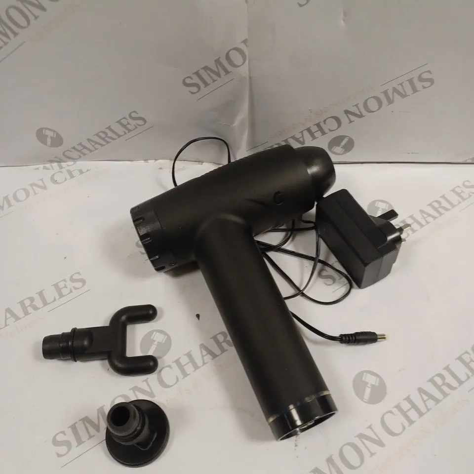 UNBRANDED HANDHELD MASSAGE GUN WITH TWO ATTACHMENTS 