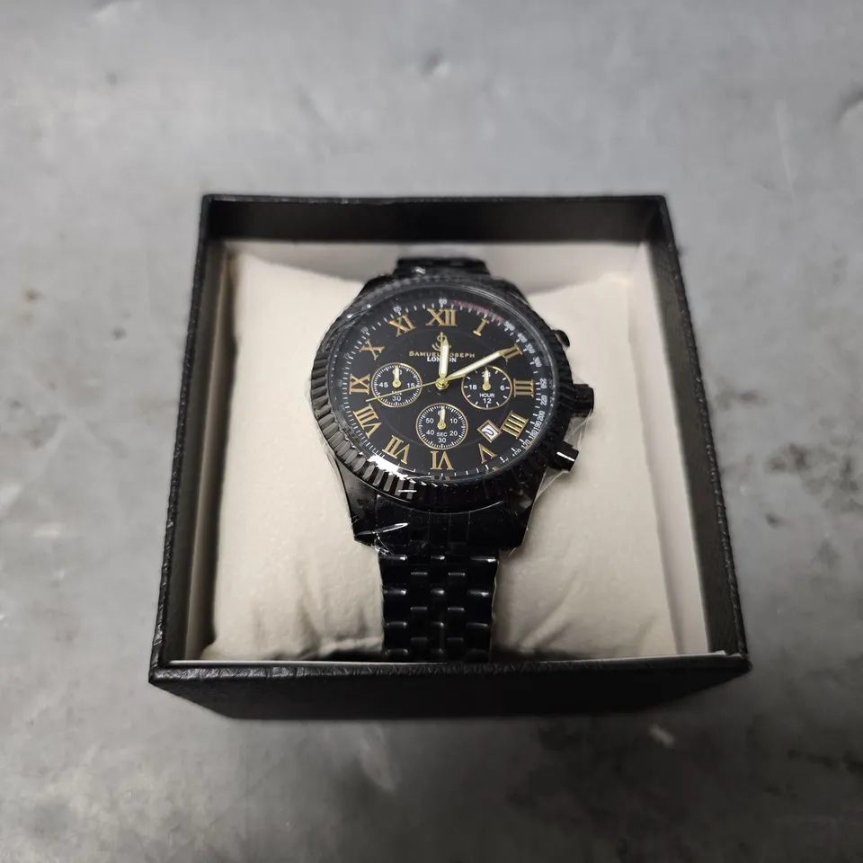 SAMUEL JOSEPH SPEED EXQUISITE BLACK DIAL WATCH 