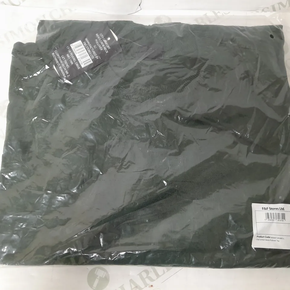 CITY COMFORT MENS CREW NECK PULLOVER IN GREEN - LARGE