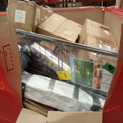 PALLET OF ASSORTED HOUSEHOLD GOODS AND PRODUCTS TO INCLUDE; CLOTHES STAND, AIR COOLER, BLINDS ETC
