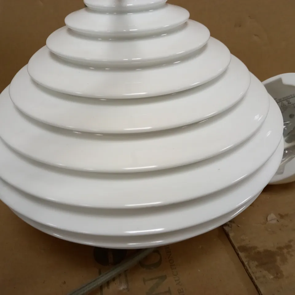 JOHN LEWIS FIN HORIZONTAL PENDANT LIGHT WHITE