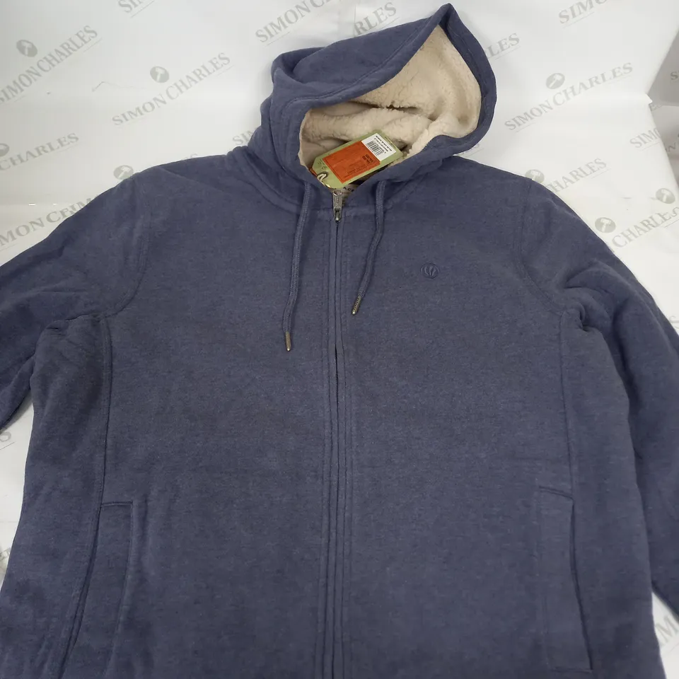 FATFACE FLEECE LINED ZIP HOODIE SIZE L