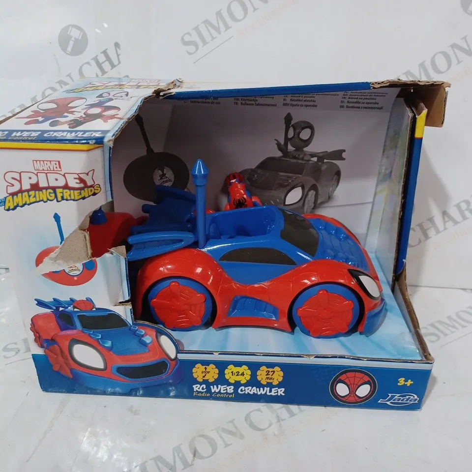 BOXED JADA MARVEL SPIDEY AMAZING FRIENDS R/C WEB CRAWLER
