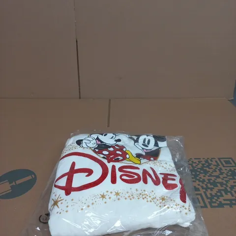 DISNEY SWEATSHIRT – WHITE WITH MICKEY & MINNIE PRINT