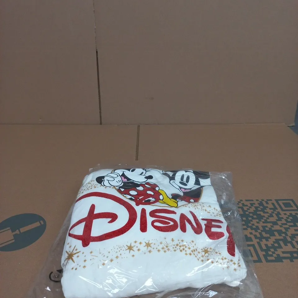 DISNEY SWEATSHIRT – WHITE WITH MICKEY & MINNIE PRINT