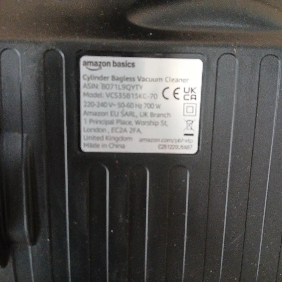 AMAZON BASICS CYLINDER BAGLESS VACUUM CLEANER.
