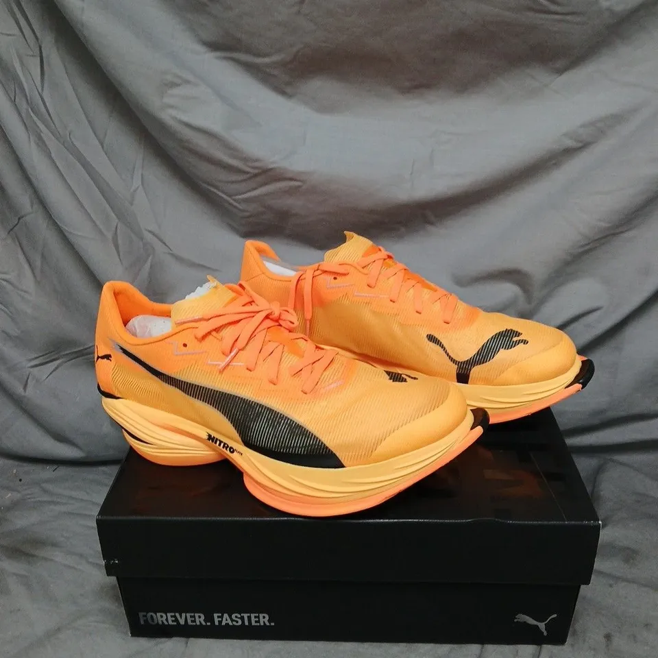 PUMA FAST-R NITRO ELITE 3 RUNNING SHOES – ORANGE/BLACK - SIZE 10
