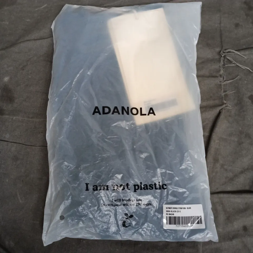 BAGGED ADANOLA ULTIMATE DOUBLE STRAP BRA – BLACK, SIZE S