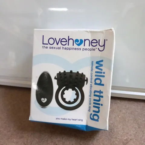 BOXED LOVEHONEY WILD THING REMOTE CONTROL VIBRATING COCK RING