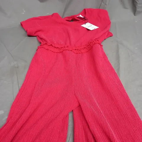 ZARA RED STRETCH JUMPSUIT - SIZE 13-14