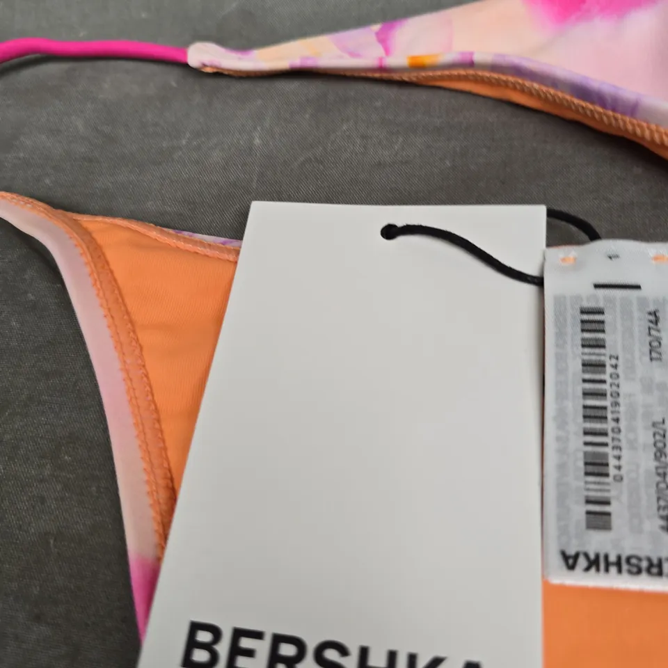 BERSHKA WOMEN'S FLORAL BIKINI BOTTOM – SIZE L