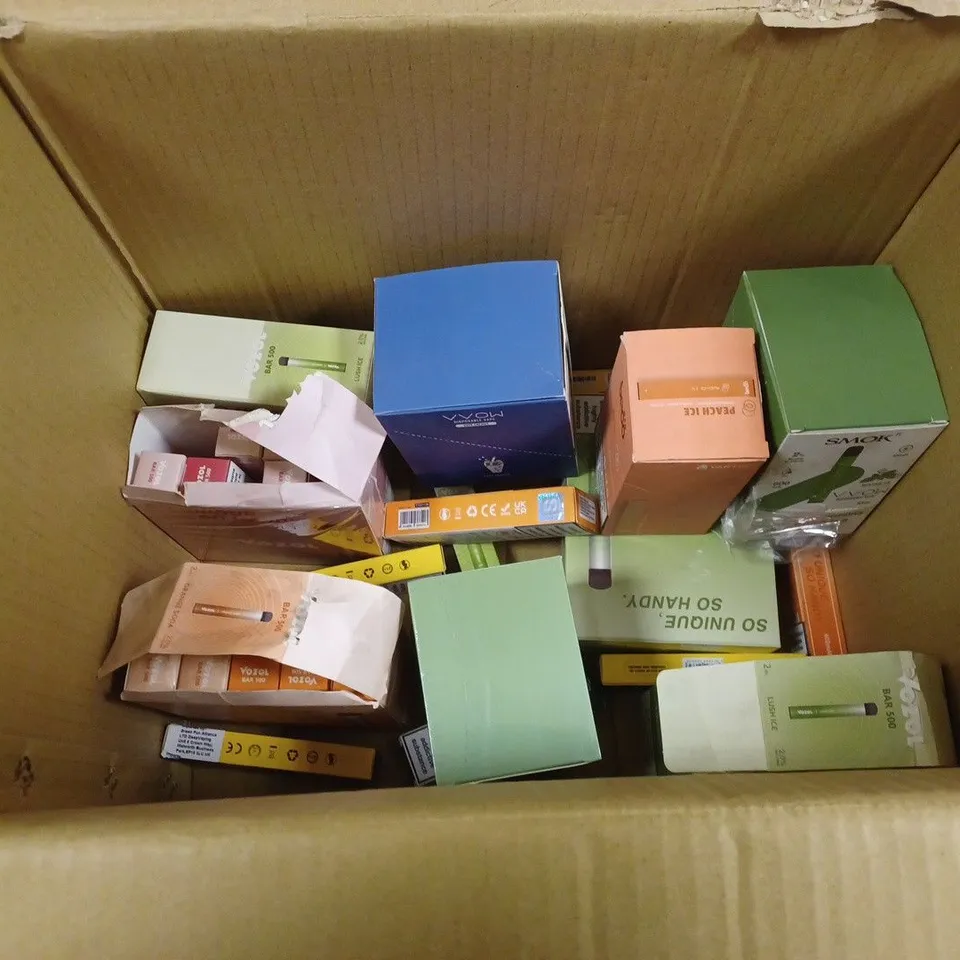 BOX OF APPROXIMATELY 80 ASSORTED E-CIGARETTES