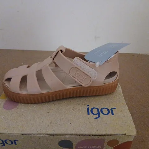 IGOR KIDS SANDALS – NICO CARAMELO, NUDE (MAQUILLAJE), (EU 24)