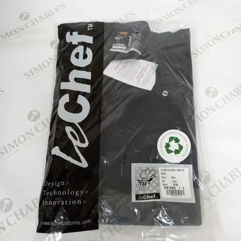 SEALED LE CHEF STAYCOOL TUNIC S/S IN BLACK - LARGE