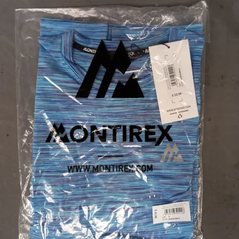 MONTIREX TRAIL 2.0 T-SHIRT IN NEON SKY/ARCTIC BLUE SIZE SMALL