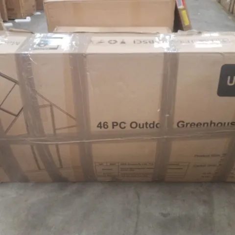 BOXED 46PC OUTDOOR GREENHOUSE