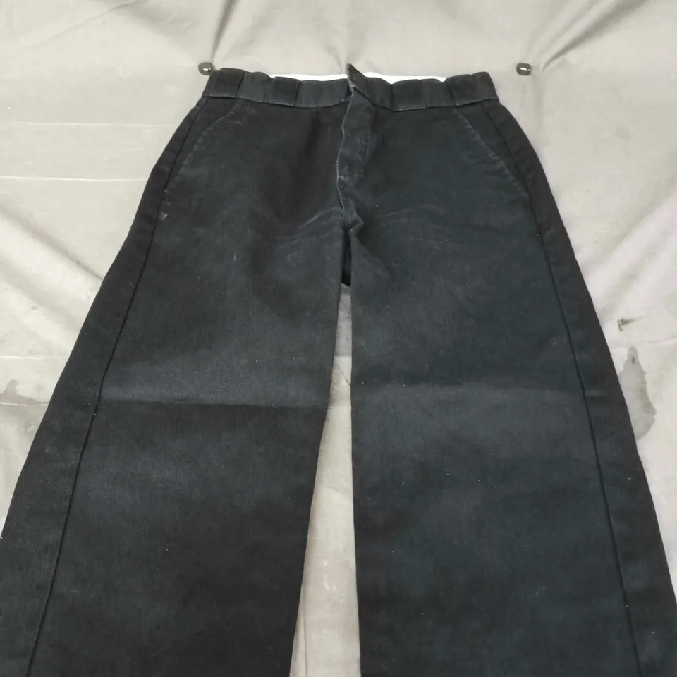 DICKIES BLACK WORK TROUSERS - MEN'S UK 26 (W26)