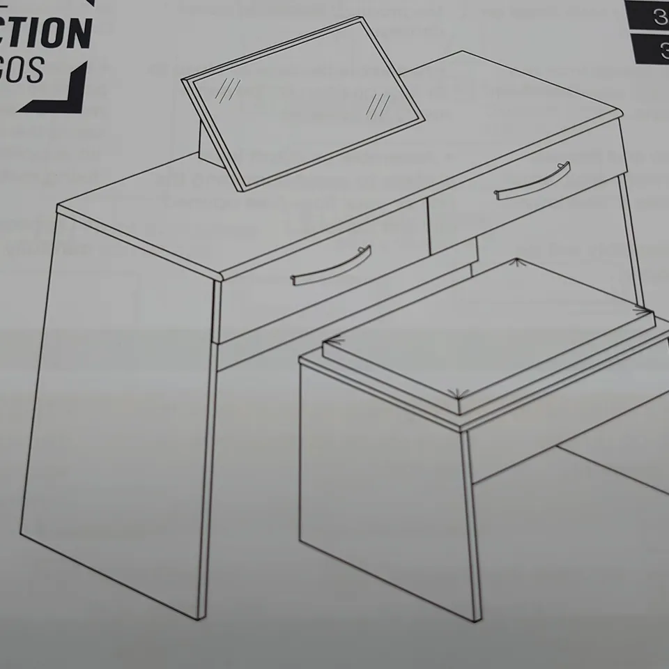 BRAND NEW BOXED HALLINGFORD DRESSER MIRROR STOOL (1 BOX)