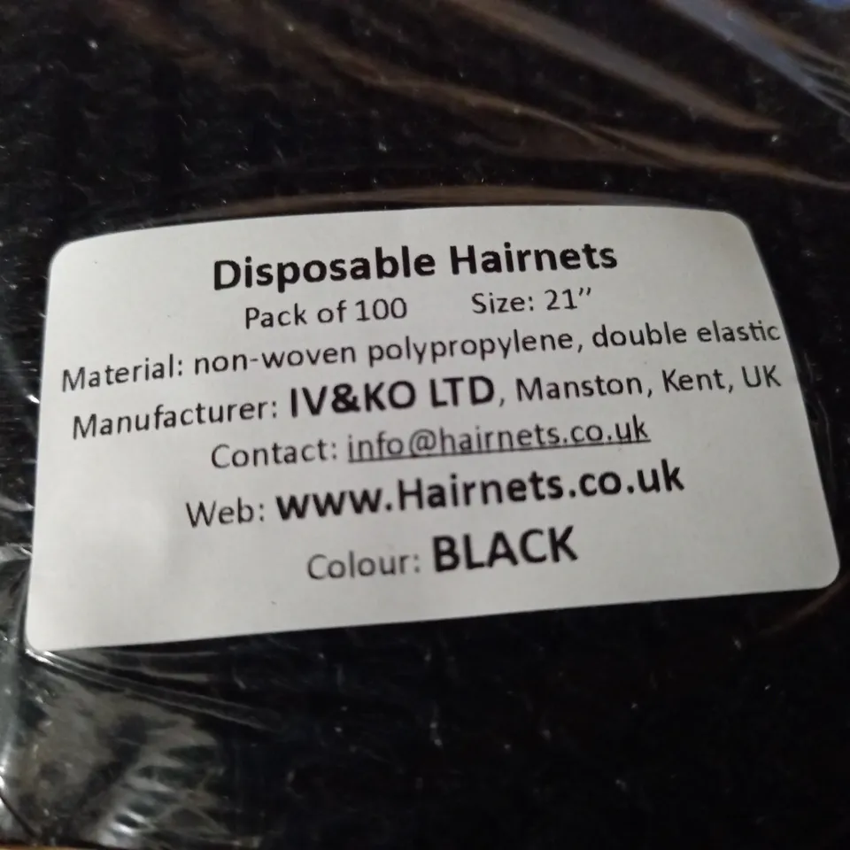 LOT OF 4 PACKS OF DISPOSABLE HAIR NETS