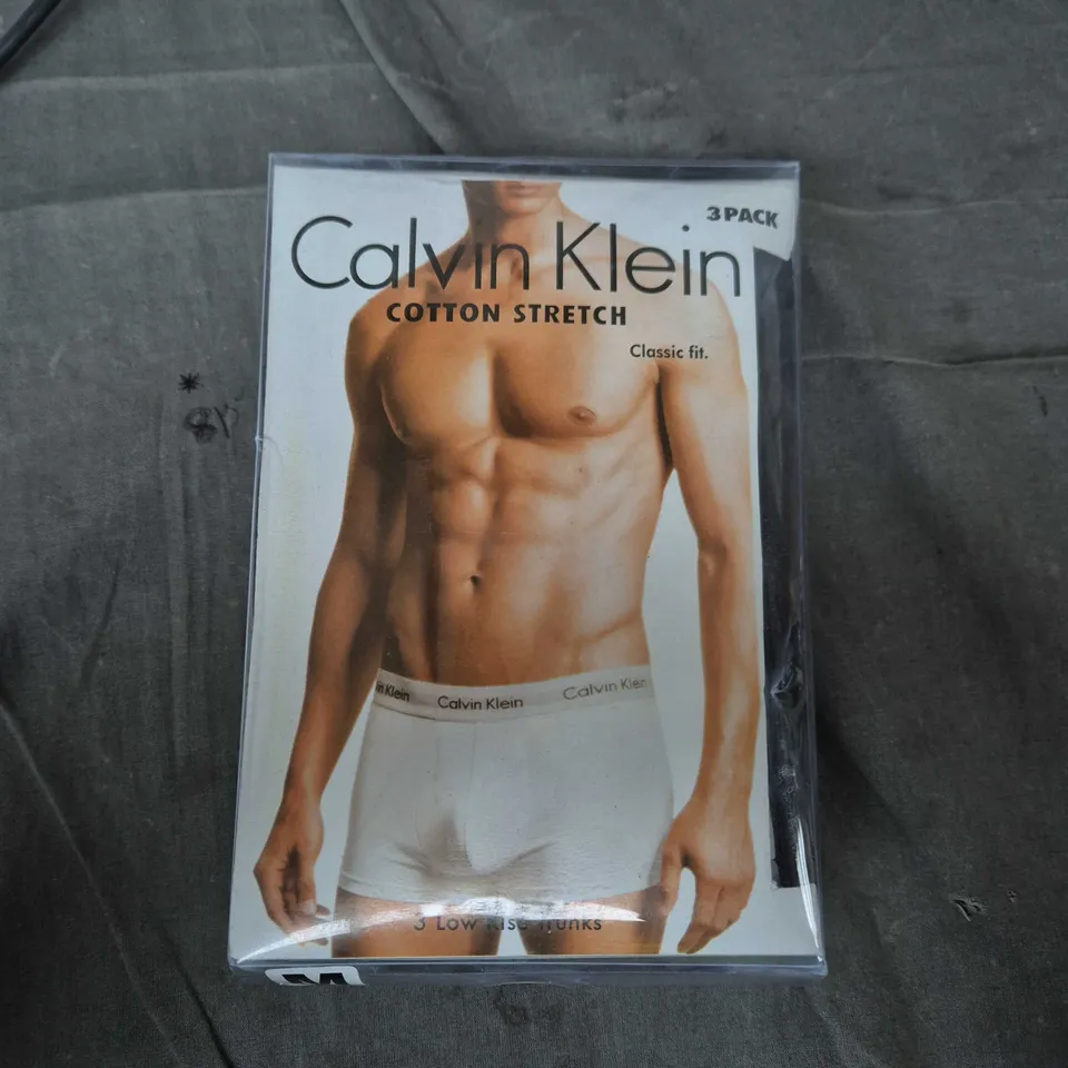 CALVIN KLEIN COTTON STRETCH LOW RISE TRUNKS – 3 PACK