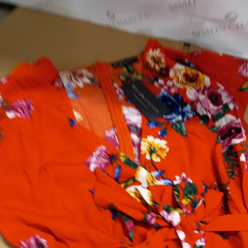 MELA LONDON RED FLORAL DRESS - UK 20