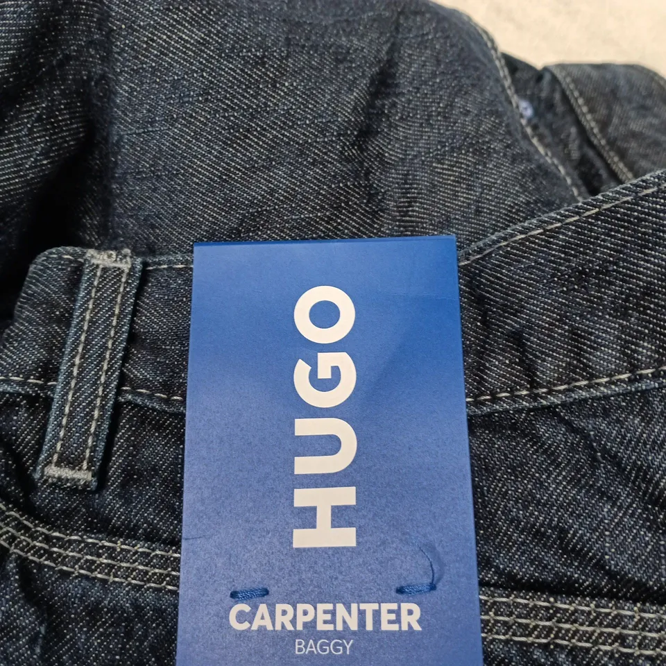 HUGO BOSS JEANS – CARPENTER BAGGY, DARK DENIM, UK 35/32, MEN'S