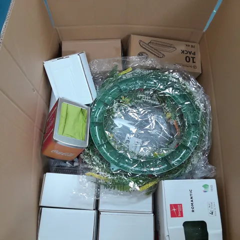 APROXIMATELY 15 ASSORTED HOUSEHOLD ITEMS TO INCLUDE GLASSES , STORAGE CONTAINERS , GLASS TUBES , ETC