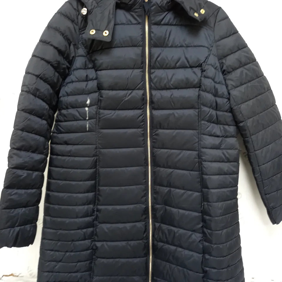 JOULES CANTERBURY LONG COAT IN NAVY - UK 18