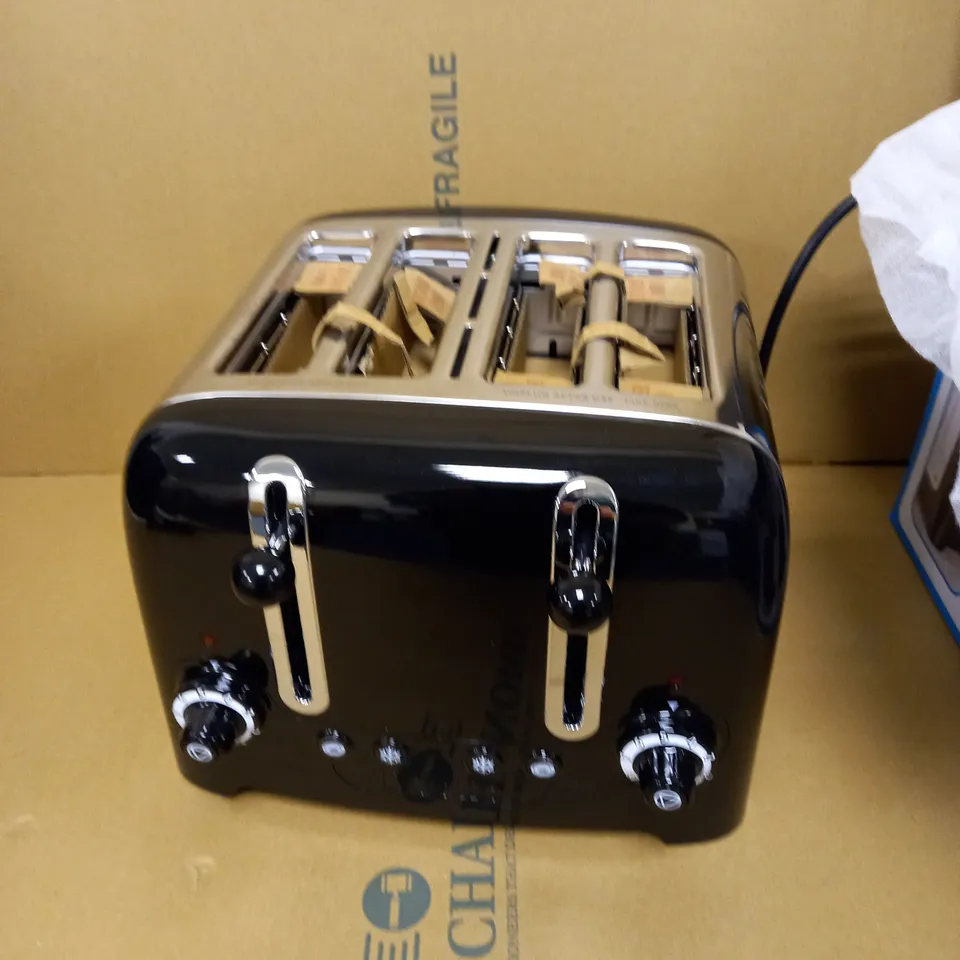 DUALIT 46205 4 SLOT LITE TOASTER IN BLACK FINISH