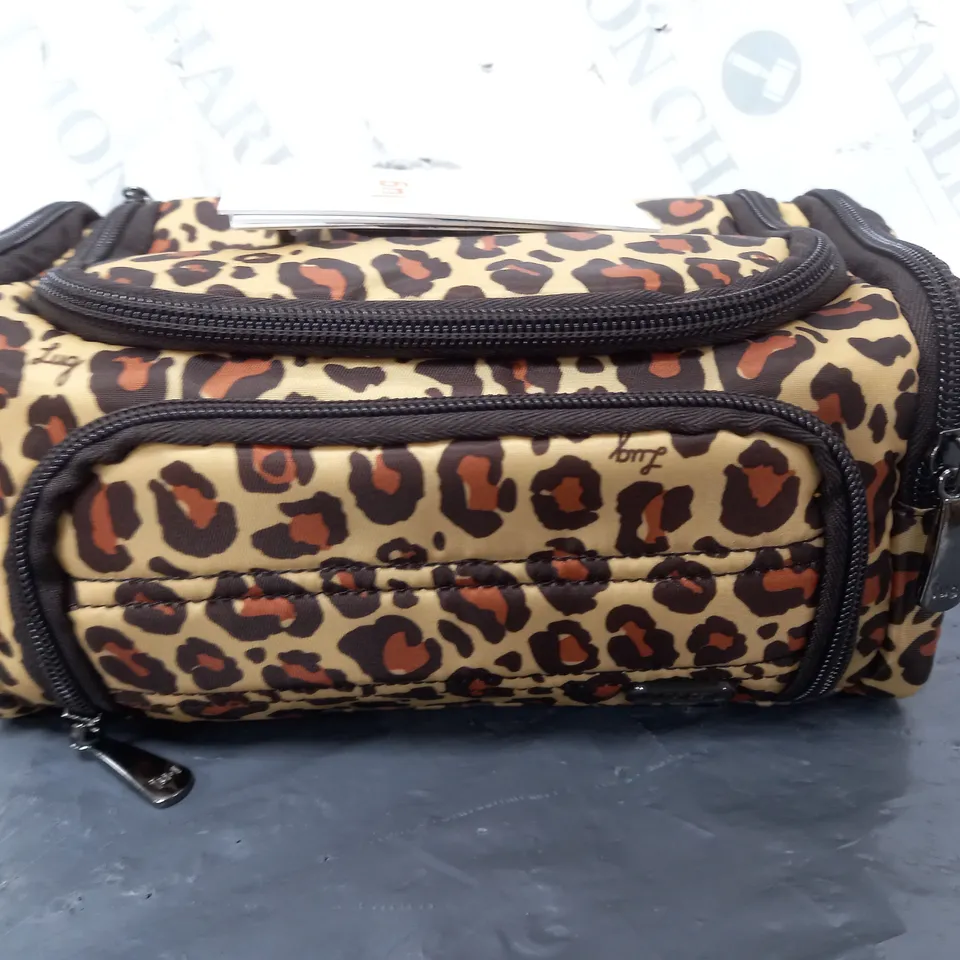 LUG COSMETIC MINI TROLLEY BAG IN LEOPARD PRINT