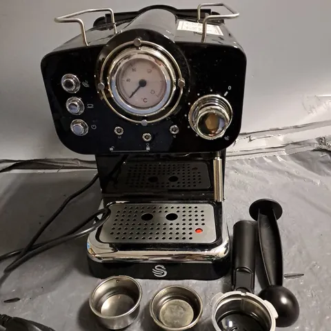 SWAN RETRO ESPRESSO COFFEE MACHINE - BLACK