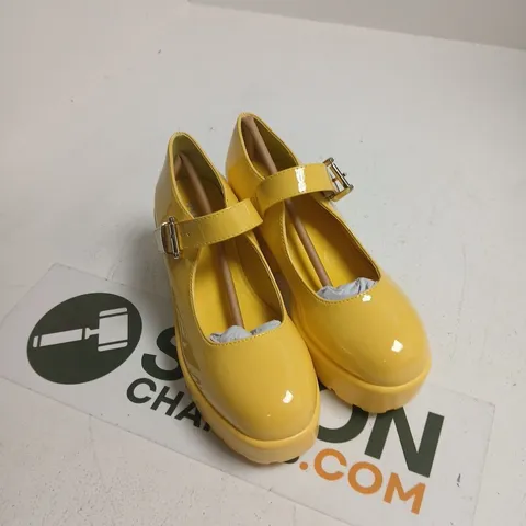 KOI YELLOW PATENT MARY JANE SHOES – WOMEN'S FOOTWEAR UK 4