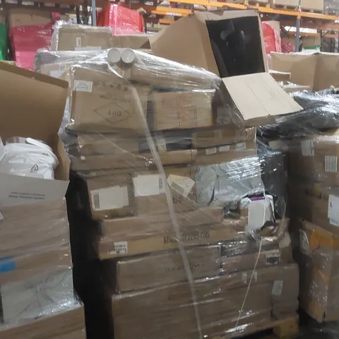 PALLET TO CONTAIN HOUSEHOLD FLAT-PACKED FURNITURE AND HOMEWERE TO INCLUDE; PRAM, ENAMEL CASSEROLE SET ECT