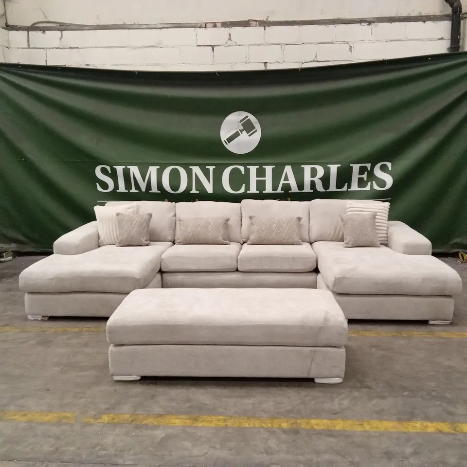 BROADGATE LARGE U-SHAPE MODULAR SOFA WITH FOOTSTOOL RRP £3399
