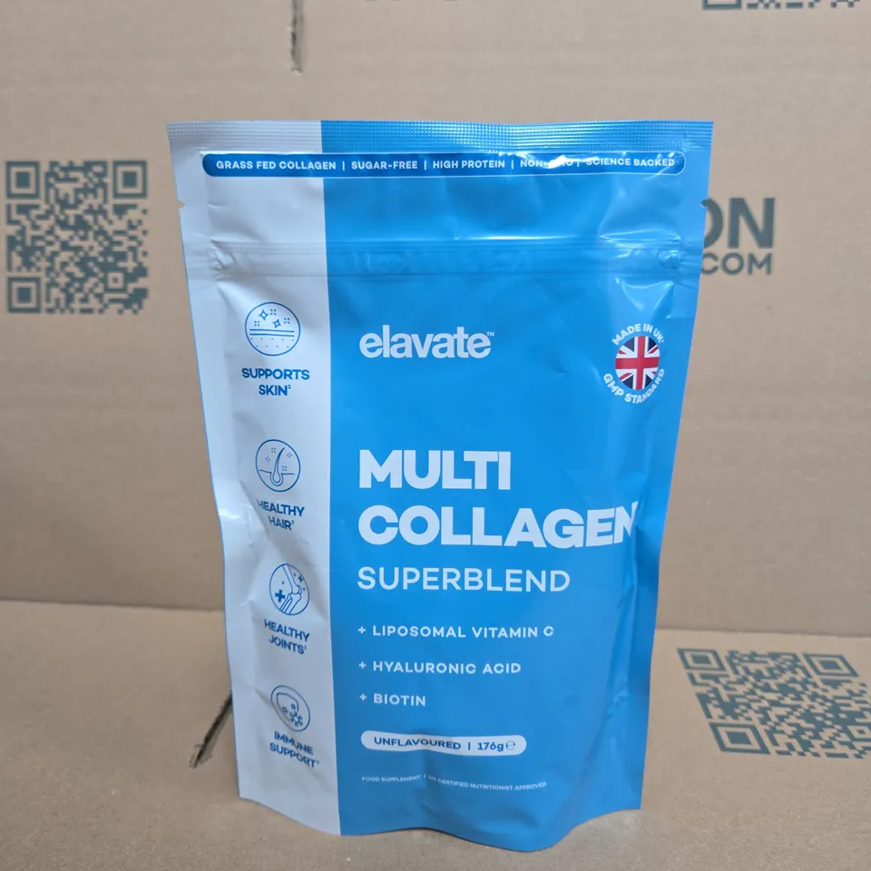ELAVATE MULTI COLLAGEN SUPERBLEND – UNFLAVOURED POWDER, 176G