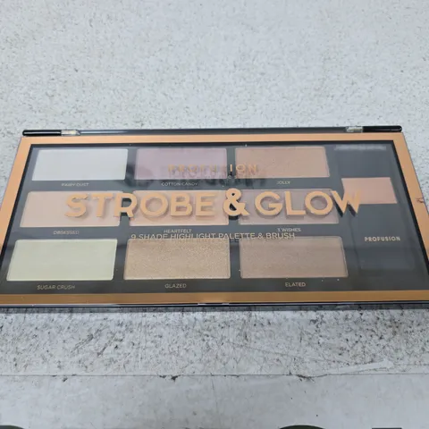 STROBE & GLOW 9-SHADE HIGHLIGHT PALETTE WITH BRUSH