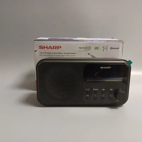 BOXED SHARP TOKYO PORTABLE DIGITAL RADIO IN MIDNIGHT BLACK
