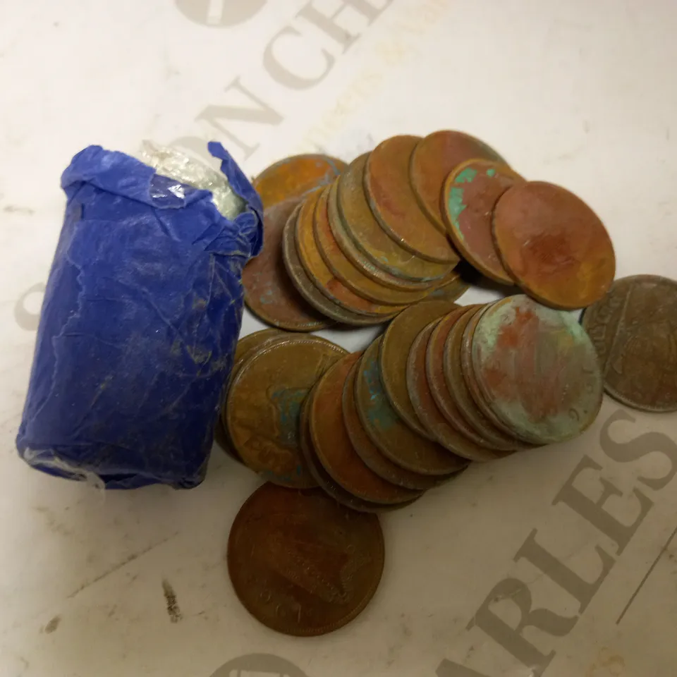 LOT OF APPROXIMATELY 50 EIRE 1968 1D COINS
